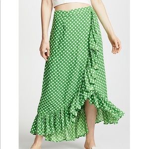 Valencia & Vine Green Polka Dot Skirt